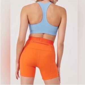 Outdoor Voices Superform 5" Sundance Bright Orange Bike Shorts Small NWT